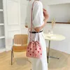 Shoulder Bags Bag Love Heart Embroidered Crossbody Fashion Casual Handbag Drawstring Shopping