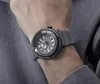 Лучшие мужские большие дизайнерские автоматические часы с немеханическим механизмом, водонепроницаемые светящиеся резиновые стабильные часы для бега с таймером ночного свечения, кварцевые часы на батарейках montre de luxe