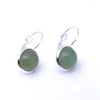 Boucles d'oreilles pendantes en pierre d'aventurine verte pour femmes, breloques en cristal de Protection de l'environnement, bijoux à la mode, 10MM 12mm