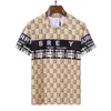 Designer heren T-shirt zwart en wit beige geruit streeppatroon puur katoen ademend casual shirt street style hoogwaardige zomerkleding voor zowel mannen als vrouwen