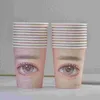Practice Les Paper Cups Eyel Extensis Training Makeup Kits Practice Plate Making Paper Cup False Eyel Tool D7x5#