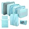 Storage Bags Travel Packing Cubes 8 Piece Set Foldable Bag Lightweight Luggage Washing Three-Dimension