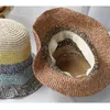 Berets 2024 damskie słomki czapki szydełkowe wiadra UV ochrona Sun Visor Beach Womens Visor