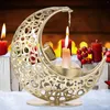 Kerzenhalter Kerzenständer Ornament für Teelicht Naher Osten Metall Vintage Eisen Mondform