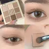 9 cores sombra diária maquiagem marrom sombra paleta shimmer fosco duradouro pérola fina shimmer terra cor sombra coreana e5js #