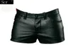 MENS REAL SHEEP LEATHER SHORTS PURE D LEATHER GYM Shorts SUMMER SHORTSNo Belt 240314