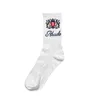 Luxur 23ss printemps/été nouveau Rhude couronne lettre florale Signature coton blanc sport chaussettes mi-longues pour hommes et femmes Instagram