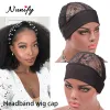 Hairnets Headband Wig Caps For Making Head Band Wigs Lace Cap And Hair Grip Integrated Mesh Dome Cap Weaving Cap With Adjustable Strap