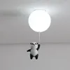 Ceiling Lights Nordic Creative Panda Bedroom LED Lamp Living Room Children's Cartoon Animal Unique Art Decorative Lighting Fixture