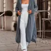 Manteaux longs à capuche pour femmes, fabricants de vêtements personnalisés, décontractés, amples, manches longues, Cardigans de Sport, Streetwear, F230469