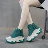 Casual schoenen tennis voor dames 7 cm echt leer Papa 2024 Trends damessneakers met dikke zolen en platform