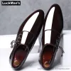 Scarpe scarpe scarpe uomini oxford in lea brevetto in pelle maschile punta di scarpe da scarpe da scarpe classiche calzature di business nero marrone plus size 48