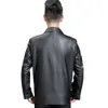 Mens Outerwear Genuine Leather Jacket Mens Haining New Top Layer Cowhide Standing Collar Casual Business Spring and Autumn Style