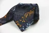 Bow Ties Classic Floral Blue Yellow Tie Jacquard Woven Silk 8cm Men's Neslips Business Wedding Party Formal Neck