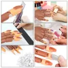 Nail Art Practice Equipment with 100pc False Nails Adjustable Flexible Manicure Training Prosthetic Hand Nail Art False Hand Set 240321