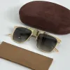 Modemärke TF0913 Solglasögon Kvinnor Män Tom Oval Retro Gold Silver Polariserat Ford High Sun Glasses Original Box Gratis frakt