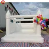 utomhusaktiviteter kommersiella vita bröllop studsar födelsedagsfest uppblåsbar jumper bouncy castle till försäljning-4,5x4,5 m (15x15ft) med fläkt