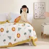 Winter Warm Baby Quilt Trooster Gewatteerde Deken Zomer Zachte Dutje Cover Bed Dikke Deken geboren Baby Inbakeren Wrap Beddengoed 240311