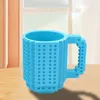 Canecas Build-On Brick Caneca DIY Blocos de Construção Copo Portátil Criativo Café Drinkware Presentes de Aniversário para Amigos