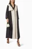 2022 Stylish Colour Block Long Coat Classic Belted Ladies Modern Design Two-tone Womens Trench