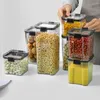 Bottiglie di stoccaggio Organizzatore di cereali con coperchio Scatola di conservazione degli alimenti Serbatoio sigillato ispessito a prova di umidità Utensili da cucina per la casa