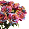 Декоративные цветы, 2 шт., красочные и яркие имитации роз — реалистичное прикосновение к свадебным украшениям, предпочтительным является экологический подход