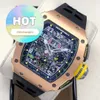Designer Handgelenk Uhr RM Armbandwatch RM11-03 RG Satin Scrub Grade 5 Titan für Männer RM1103