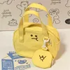 Borse a tracolla giapponese carino Angry Toast borsa di tela da donna portafoglio piccola borsa da viaggio messenger borse per cuffie borse
