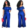 Casual Wear Hand-worn Washing Denim Shorts Suit 2023 African Women Fashion Dresses Mini Short Sleeve Jeans Jumpsuit