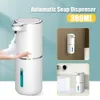 380ML Automatic Foam Soap Dispenser Bathroom Smart Washing Hand Machine With USB Charging Liquid Sensor Dispenser for Kitchen 240313