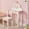 Fantasy Fields - Princess Frog Dressing Table and Stool Set, 1 Drawer, Children's Gift, White Pink, Crown