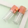 5ml Dudak Parlatıcı Tüpler Plastik Ctainers Hexag Şekli Yüksek Gül Altın Kapak Makyaj Allık Blusher Boş Şişe Toptan 93bp#