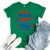 T-shirts pour femmes 4 juillet célébration de la famille 2024 chemise haut pour femme vêtements M