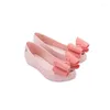 Sandali Scarpe da donna Genitore-figlio Jelly Summer Slope Heel Low Top Bow Single Momy And Me Fish Mouth