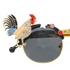 Occhiali da sole 2024 Barocchi fatti a mano di alta qualità per le donne Occhiali da ragazza Cat Eye Regali per feste solari da donna con pollo dorato