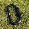 Accessories LightenUp 25KN Aluminum Climbing Carabiner Yoga Hammock Safety Rock Climbing Master Lock Outdoor Camping Survival Tool