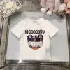 キッズTシャツ男の子の女の子のためのクラシックプリントカジュアル半袖シャツ綿2024夏の子供と大人の服