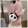 Sacs à provisions femme chaîne sac Panda petit rond mignon dessin animé en peluche bandoulière personnalité fille doux messager