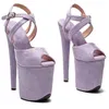 Dance Shoes Women 20CM/8inches Suede Upper Plating Platform Sexy High Heels Sandals Pole 295