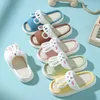 Chinelos para mulheres design dos desenhos animados flip flops senhora algodão linho casa sapatos slides quatro temporada casual casa