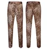 Moda Mens Casual Boutique Leopard Print Style w stylu klubu nocnego Pantie / Męskie Dwa kawałki Blazery Płaszcze Zestaw 240313