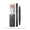 Butterfly Seal Eyeliner Pen 2 em 1 Star Mo Stamp Lg-Lasting Waterproof Black Liquid Eye Liner Pencil Eyes Maquiagem Cosméticos p889 #