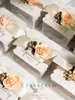Cadeau cadeau 20pcs 2 taille style occidental boîte de bonbons de mariage individuel ins gris marbre chocolat bébé douche faveurs de fête