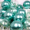 Parti Dekorasyonu 20pcs Metal Krom Mavi Balonlar Konfeti Set Altın Gümüş Doğum Günü Düğün Süslemeleri Mezuniyet Dekoru Helyum Globos