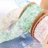 99-100Yards 25MM 38MM Through Lace Print Soft Ribbon 0629R18 DIY Make Bowknots Kids Hair Accessories Material Handmade Carfts 240321