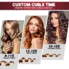Irons Spin N Curl Ceramic Rotating Curler Auto Rotating Hair Curling Wand with Temperature Display and Timer Automatic Curling Iron