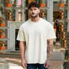 Mannen t-shirts zomer sport vrije tijd katoen ronde nek oversized t-shirt mode mannen kleding gym loop training sportkleding 240320