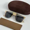 Modemärke TF0913 Solglasögon Kvinnor Män Tom Oval Retro Gold Silver Polariserat Ford High Sun Glasses Original Box Gratis frakt