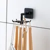 Contenitori per cucina Rack a sei artigli Organizzatore Cucchiaio Appendiabiti Accessori Multiuso Gancio universale a 360 gradiRuotato Girevole