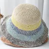 Berets 2024 Womens Straw Hats Crochet Hat Bucket UV Protection Sun Visor Beach Women Visors Luxury Goods Summer Cap